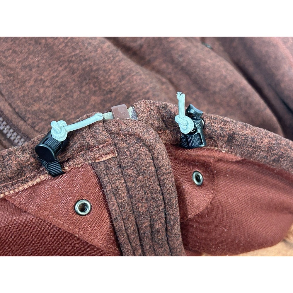 Men's M The North Face Gordon Lyons Sweater  Heather Rust Red Fleece Jacket Logo - Picture 6 of 16